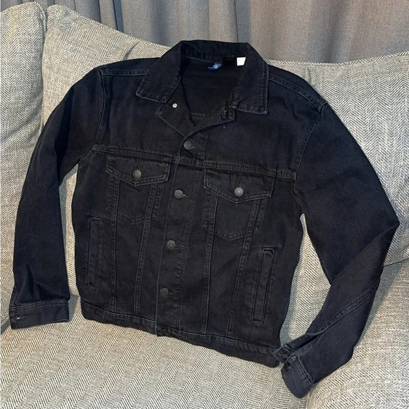HTF! Rare Post Malone Black Denim Jacket Coat Button w/pockets Size XS [FINAL] - Picture 3 of 4